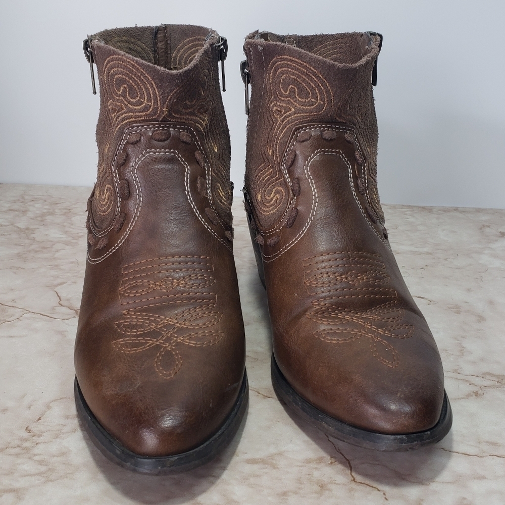 Brown Western Ankle Boots Coolway - Picture 2 of 9